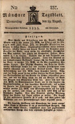 Münchener Tagblatt Donnerstag 29. August 1833