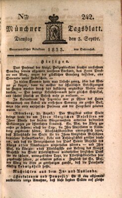 Münchener Tagblatt Dienstag 3. September 1833