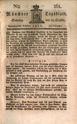 Münchener Tagblatt Sonntag 22. September 1833