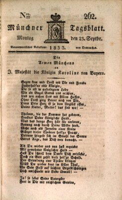 Münchener Tagblatt Montag 23. September 1833