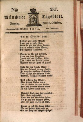 Münchener Tagblatt Freitag 18. Oktober 1833