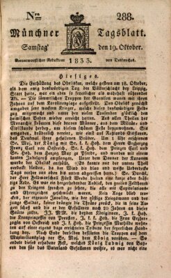 Münchener Tagblatt Samstag 19. Oktober 1833