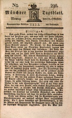 Münchener Tagblatt Montag 21. Oktober 1833