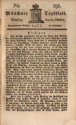 Münchener Tagblatt Dienstag 22. Oktober 1833