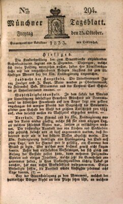 Münchener Tagblatt Freitag 25. Oktober 1833