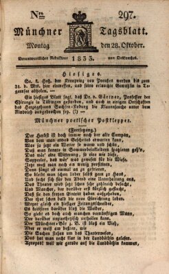 Münchener Tagblatt Montag 28. Oktober 1833