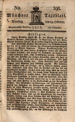 Münchener Tagblatt Dienstag 29. Oktober 1833