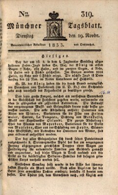 Münchener Tagblatt Dienstag 19. November 1833