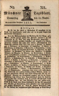 Münchener Tagblatt Donnerstag 21. November 1833