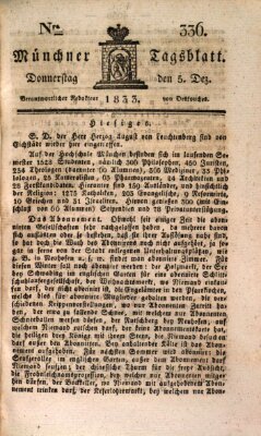 Münchener Tagblatt Donnerstag 5. Dezember 1833