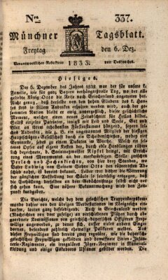 Münchener Tagblatt Freitag 6. Dezember 1833