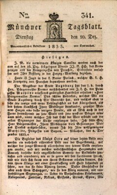 Münchener Tagblatt Dienstag 10. Dezember 1833