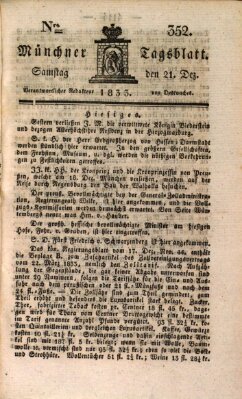 Münchener Tagblatt Samstag 21. Dezember 1833