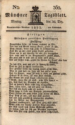 Münchener Tagblatt Montag 30. Dezember 1833