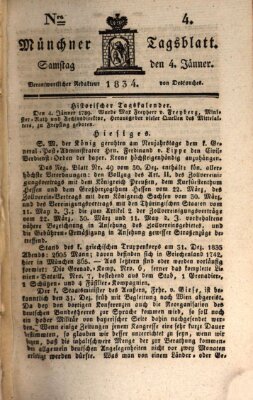 Münchener Tagblatt Samstag 4. Januar 1834