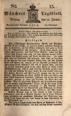 Münchener Tagblatt Montag 13. Januar 1834