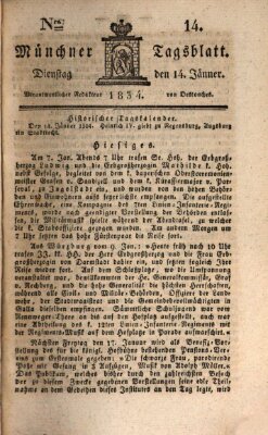 Münchener Tagblatt Dienstag 14. Januar 1834