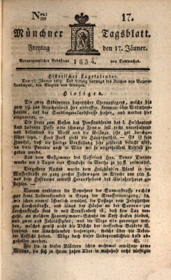 Münchener Tagblatt Freitag 17. Januar 1834