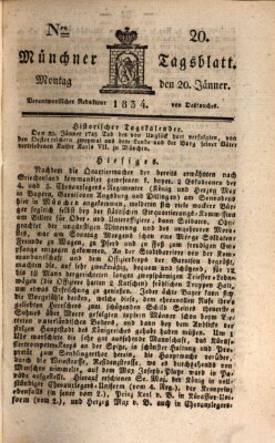 Münchener Tagblatt Montag 20. Januar 1834