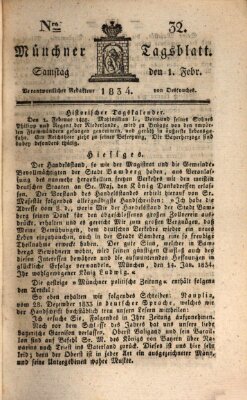 Münchener Tagblatt Samstag 1. Februar 1834