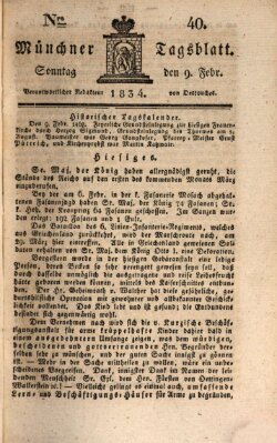 Münchener Tagblatt Sonntag 9. Februar 1834