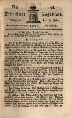 Münchener Tagblatt Dienstag 11. Februar 1834