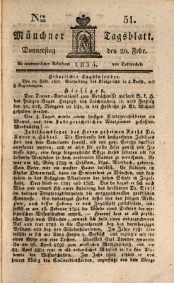 Münchener Tagblatt Donnerstag 20. Februar 1834