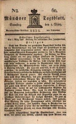 Münchener Tagblatt Samstag 1. März 1834