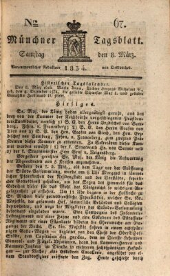 Münchener Tagblatt Samstag 8. März 1834