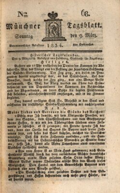 Münchener Tagblatt Sonntag 9. März 1834
