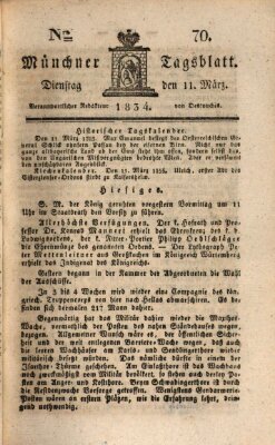 Münchener Tagblatt Dienstag 11. März 1834