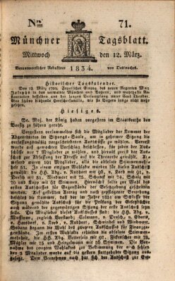 Münchener Tagblatt Mittwoch 12. März 1834