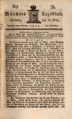 Münchener Tagblatt Sonntag 16. März 1834