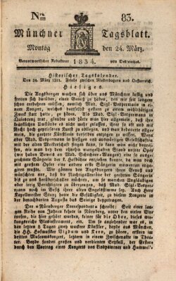 Münchener Tagblatt Montag 24. März 1834
