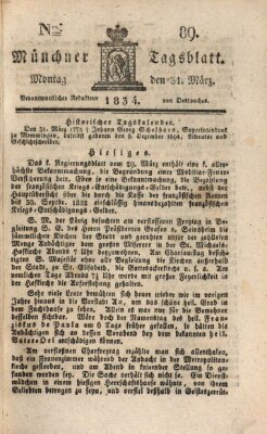 Münchener Tagblatt Montag 31. März 1834