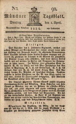 Münchener Tagblatt Dienstag 1. April 1834