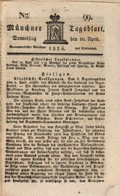 Münchener Tagblatt Donnerstag 10. April 1834