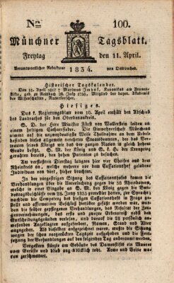 Münchener Tagblatt Freitag 11. April 1834