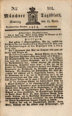 Münchener Tagblatt Sonntag 13. April 1834