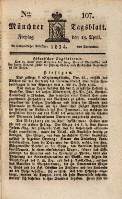 Münchener Tagblatt Freitag 18. April 1834