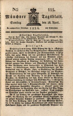 Münchener Tagblatt Samstag 26. April 1834