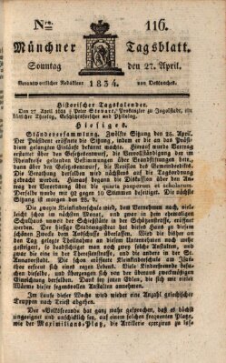 Münchener Tagblatt Sonntag 27. April 1834