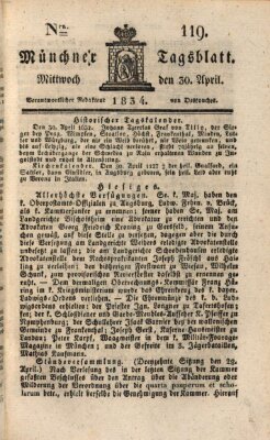 Münchener Tagblatt Mittwoch 30. April 1834