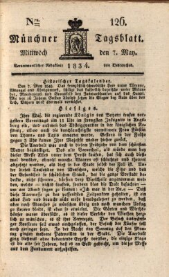 Münchener Tagblatt Mittwoch 7. Mai 1834