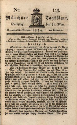 Münchener Tagblatt Samstag 31. Mai 1834