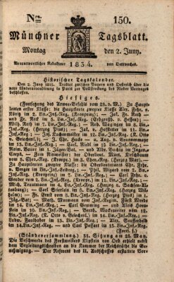 Münchener Tagblatt Montag 2. Juni 1834