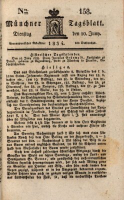 Münchener Tagblatt Dienstag 10. Juni 1834