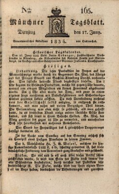 Münchener Tagblatt Dienstag 17. Juni 1834