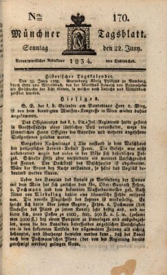 Münchener Tagblatt Sonntag 22. Juni 1834