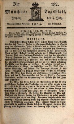 Münchener Tagblatt Freitag 4. Juli 1834